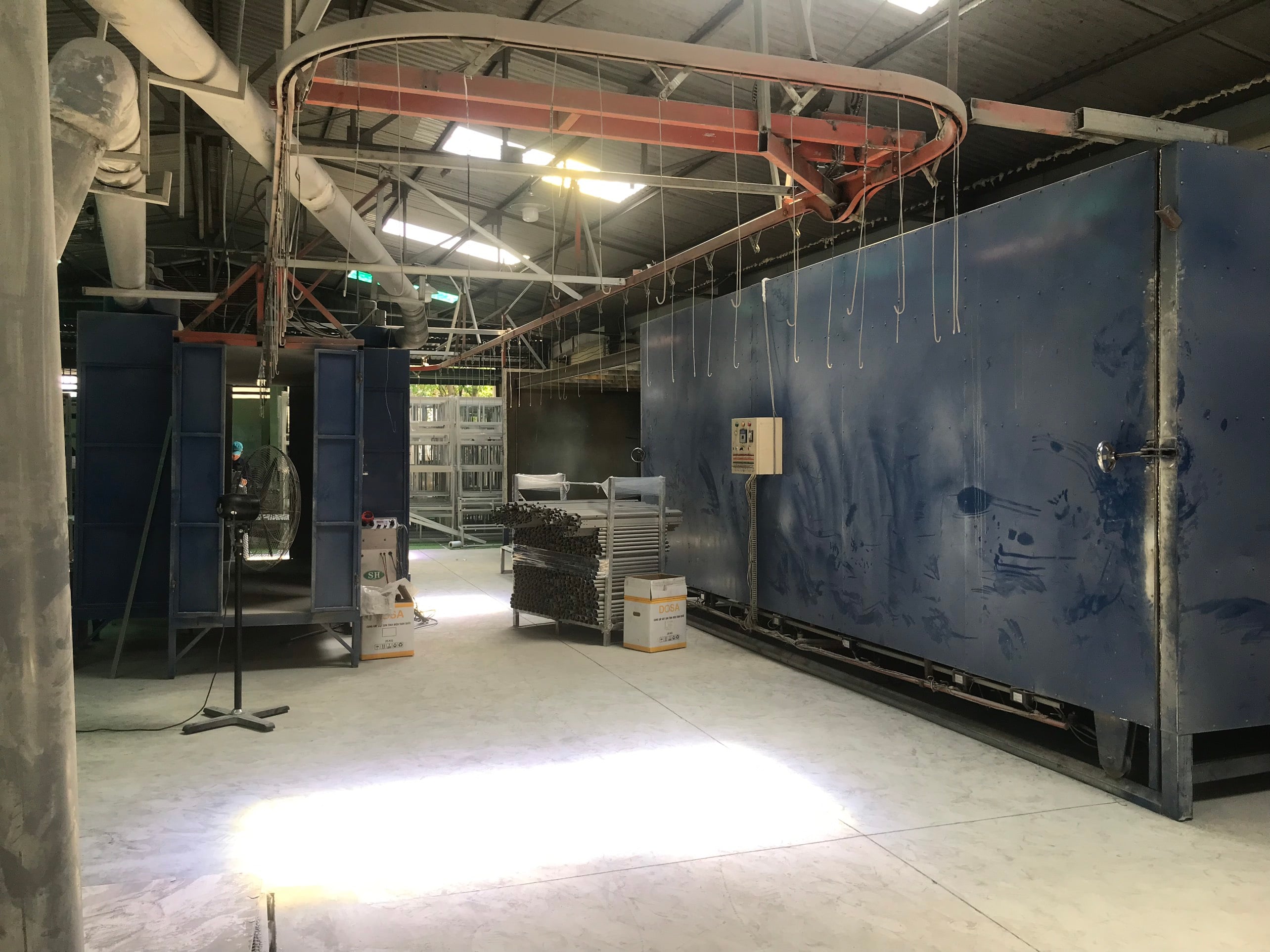 Powder coating line